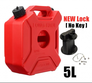 5L Fuel Tank Motorcycle Car Jerrycan Gas Can Gasoline Oil Container Fuel-jugs  With Lock & Key