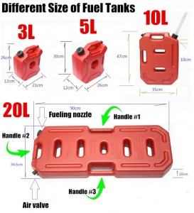 30L Plastic Fuel Oil Diesel Gasoline Tank Pourer Jerry Can