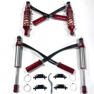 TOYOTA LANDCRUISER 100/LC100 4700 Front Coilover Double hose SHOX factory high performance offroad/4×4 racing shocks/shox 2 inch lift , compression +rebound adjustable, with remote reservoir