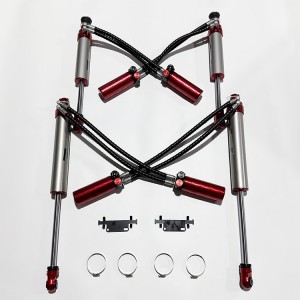 FORD F-450 Super Duty 2-way adjust Double hose SHOX factory high performance offroad/4×4 racing shocks/shox 2.5 inch lift  compression +rebound adjustable, with remote reservoir