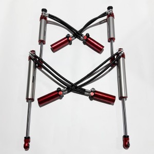 FORD F-450 Super Duty 2-way adjust Double hose SHOX factory high performance offroad/4×4 racing shocks/shox 2.5 inch lift  compression +rebound adjustable, with remote reservoir