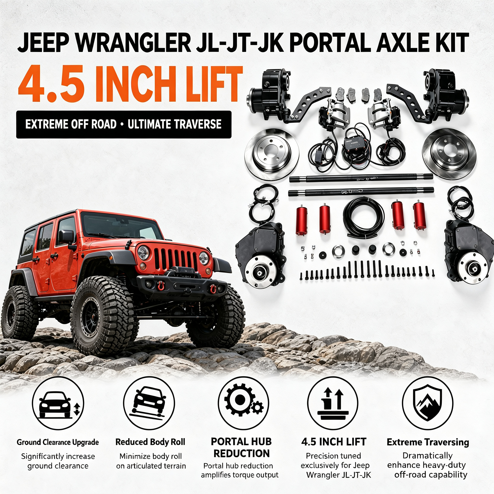 Jeep Wrangler JK JKU Portal Axle-2