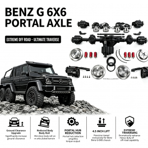 Mercedes Benz G class W463 G55 G500 G63 6×6 Portal Axle Portal Gear Lifts Portal Hubs Drop Axle Gear Reduction Hubs 4.5 inch lift high performance offroad/4×4/overland/racing suspension