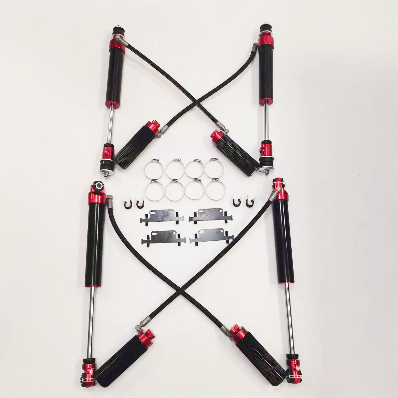 Nissan Patrol Y60 Y61 2 inch lift Nitrogen shock absorbers compression +rebound adjust-0